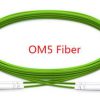 מגשר אופטי באורך 15 מטר MULTIMODE OM5 DUPLEX עם מחברי UPC קרמיים מסוג LC בקצוות OM5