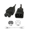 כבל מאריך מתח 1.8 מ' C14-C15 (עם שגם/חריץ) - JT (SZ3+JT-ST3H