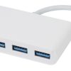 מתאם USB3.1 Type-C לרכזת USB3.0 עם 4 פורטים - 5419