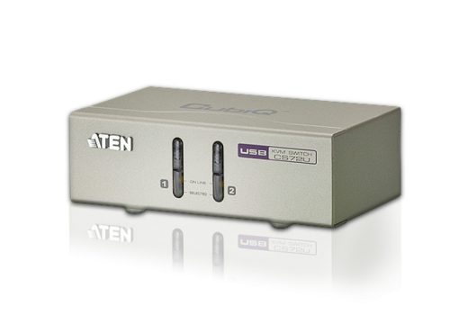 ממתג KVM שולחני ATEN CS72U ל-2 מחשבים VGA + מקלדת ועכבר USB + אודיו