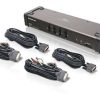 4-Port DVI KVMP Switch with Audio and Cables - 620